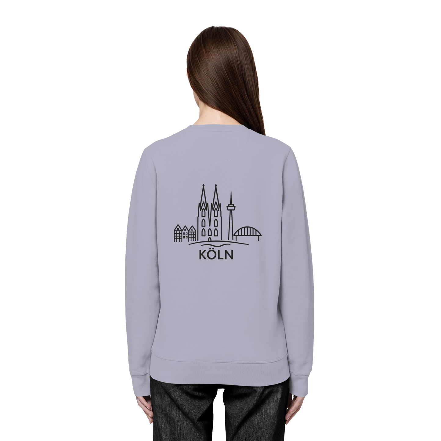 Köln Skyline (großer Druck auf dem Rücken) - Organic Basic Unisex Sweatshirt