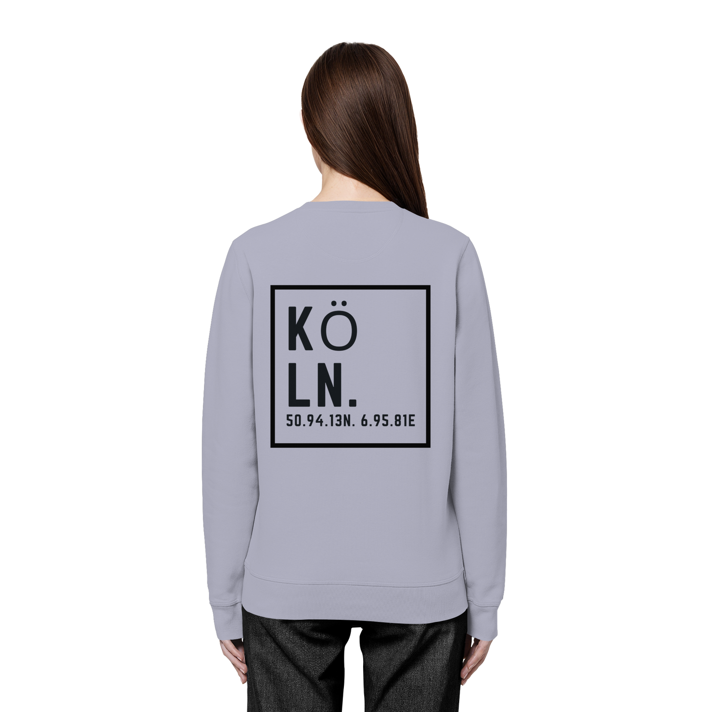 Köln Koordinaten (großer Druck auf dem Rücken) - Organic Basic Unisex Sweatshirt