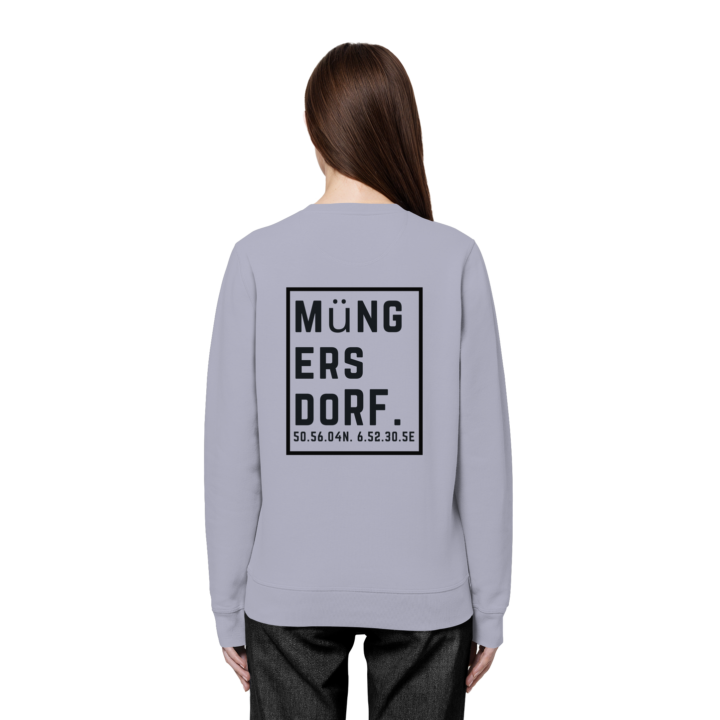 Müngersdorf Koordinaten (großer Druck auf dem Rücken) - Organic Basic Unisex Sweatshirt
