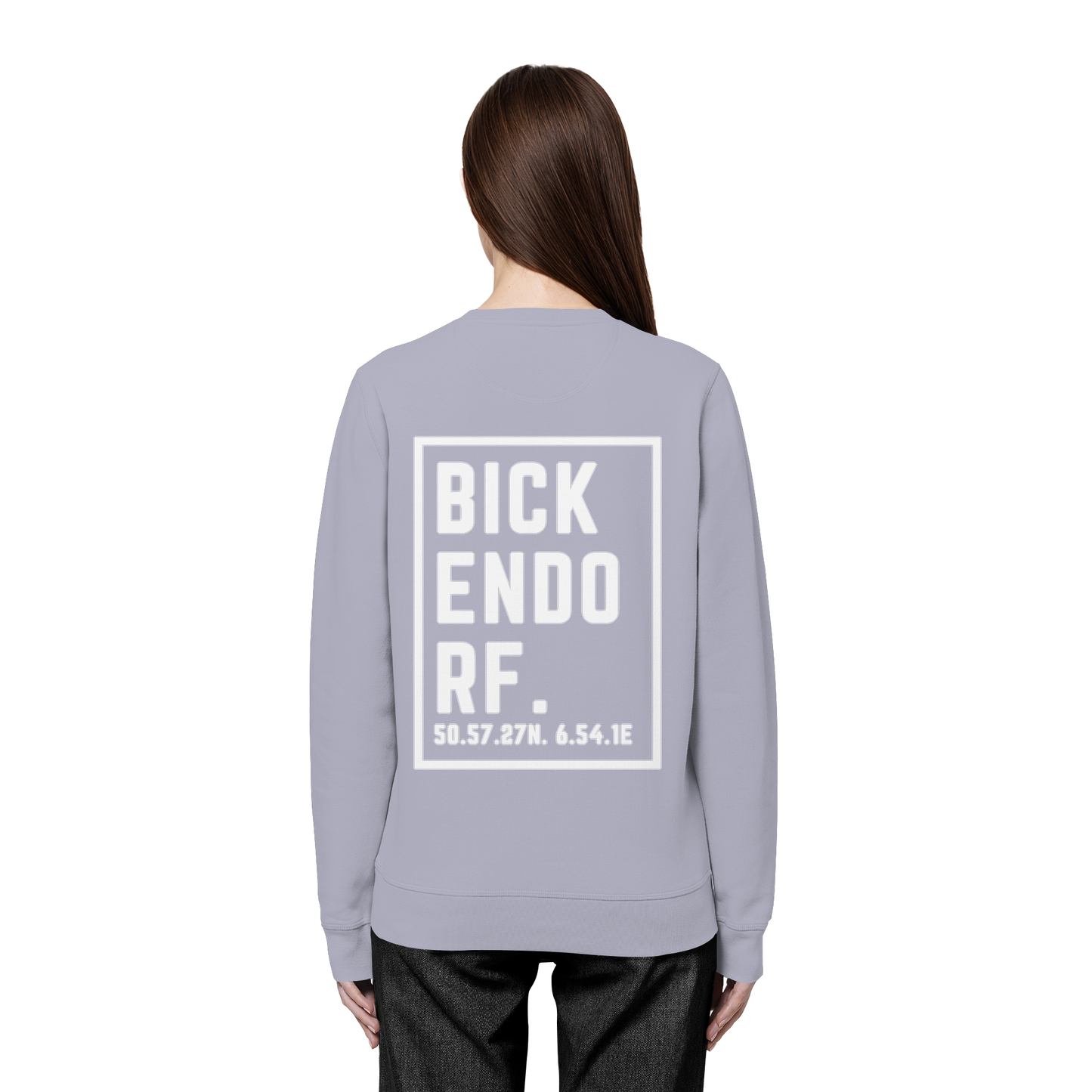 Bickendorf Koordinaten (großer Druck auf dem Rücken) - Organic Basic Unisex Sweatshirt