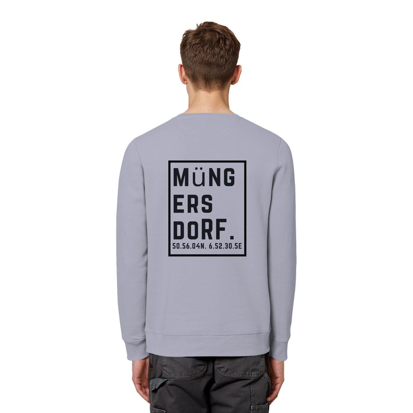 Müngersdorf Koordinaten (großer Druck auf dem Rücken) - Organic Basic Unisex Sweatshirt