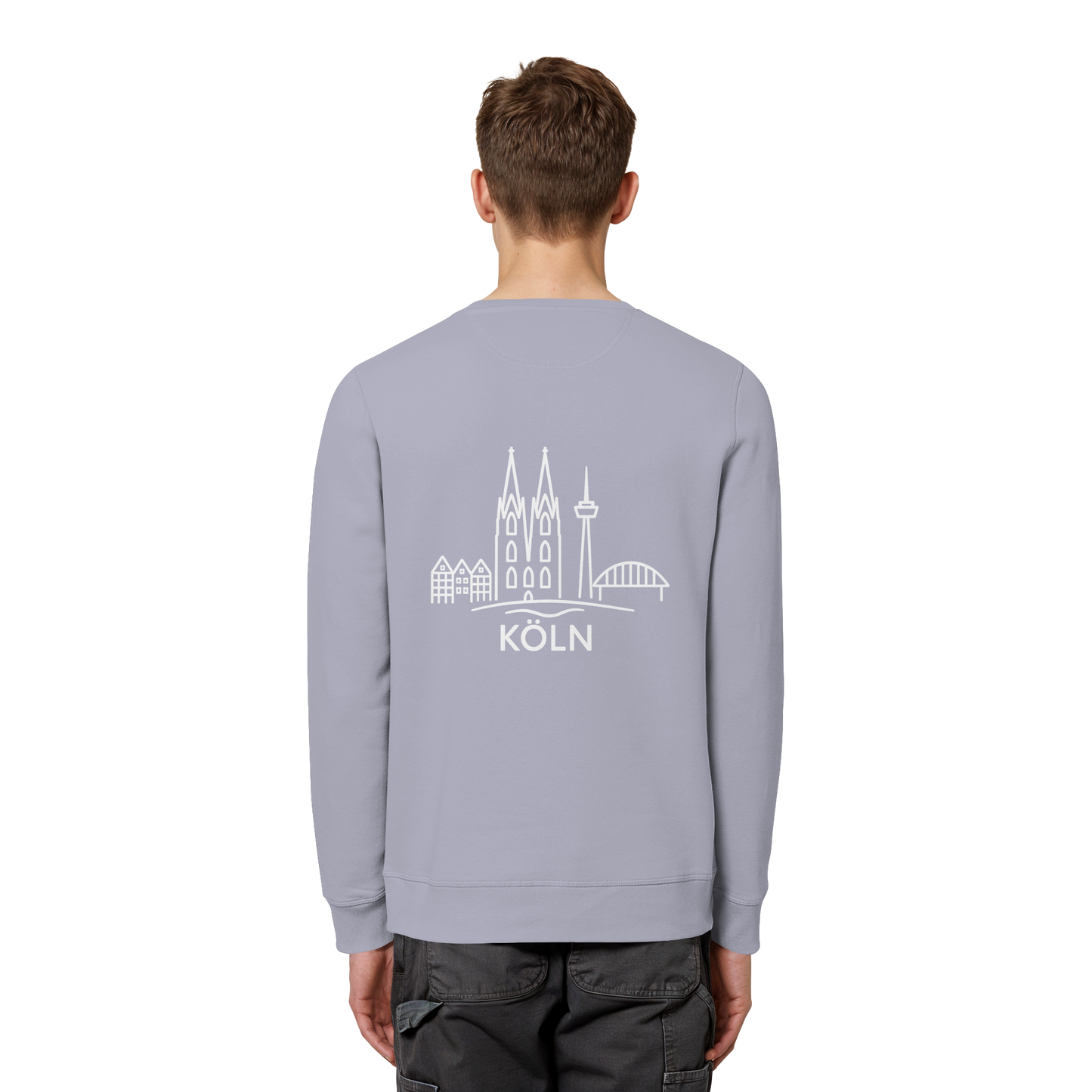 Köln Skyline (großer Druck auf dem Rücken) - Organic Basic Unisex Sweatshirt