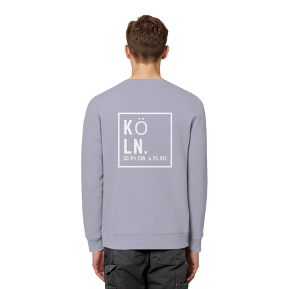 Köln Koordinaten (großer Druck auf dem Rücken) - Organic Basic Unisex Sweatshirt