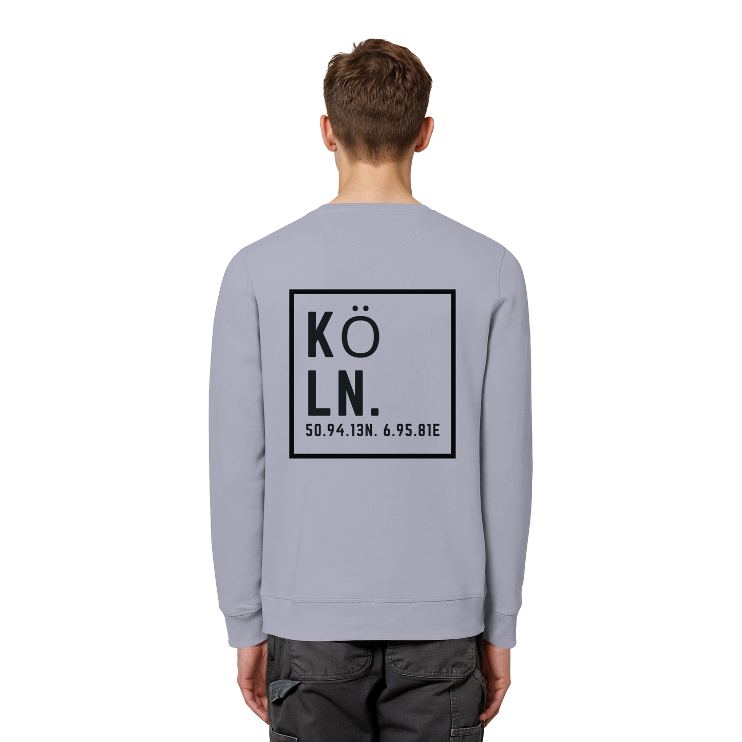 Köln Koordinaten (großer Druck auf dem Rücken) - Organic Basic Unisex Sweatshirt
