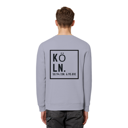 Köln Koordinaten (großer Druck auf dem Rücken) - Organic Basic Unisex Sweatshirt