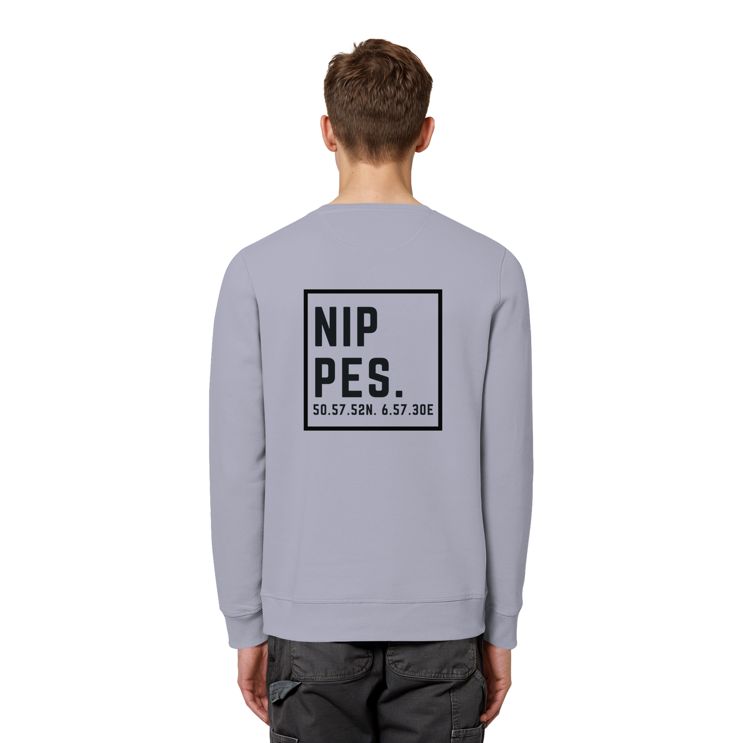 Nippes Koordinaten (großer Druck auf dem Rücken) - Organic Basic Unisex Sweatshirt