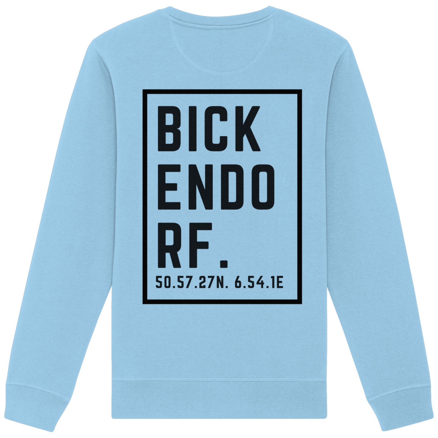 Bickendorf Koordinaten (großer Druck auf dem Rücken) - Organic Basic Unisex Sweatshirt