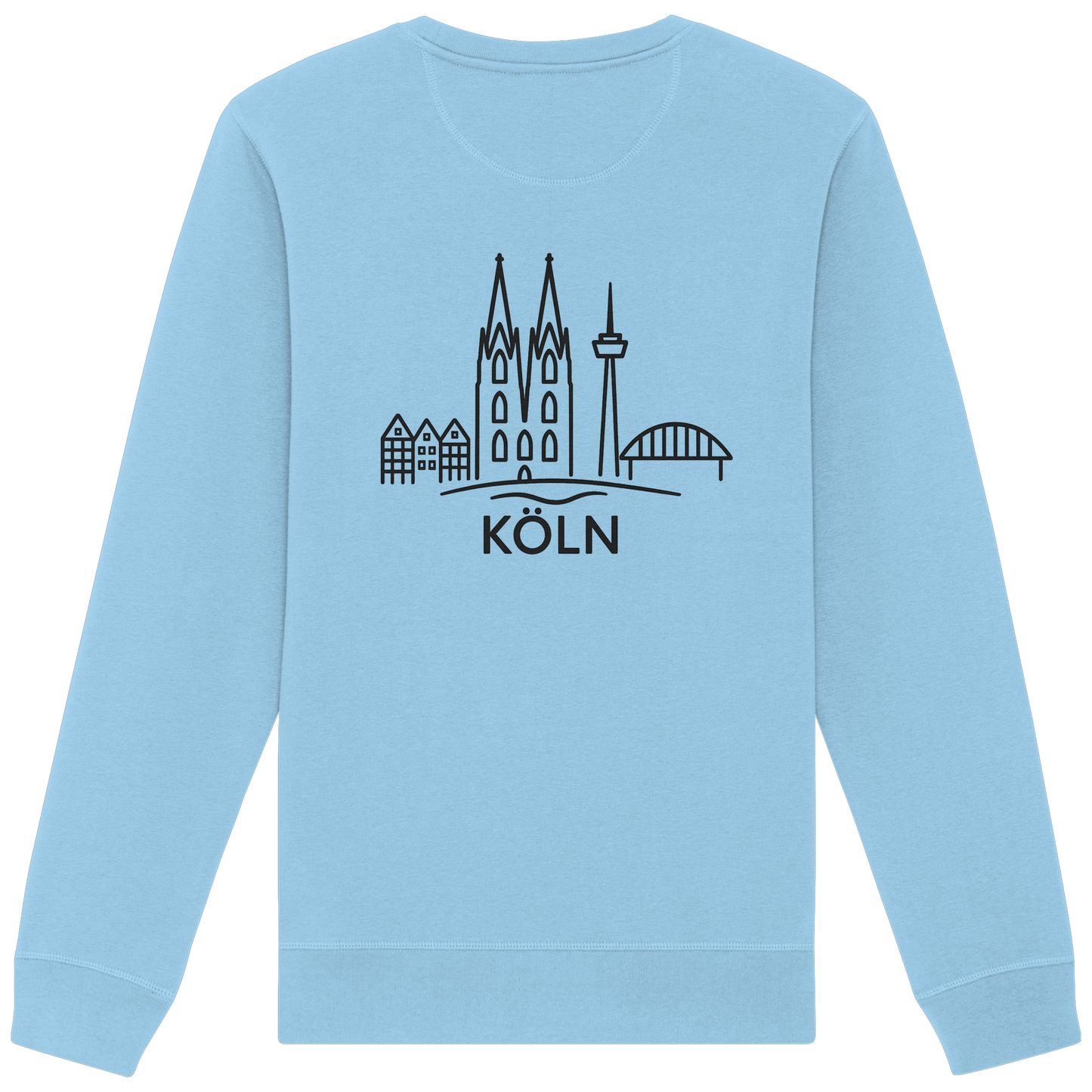 Köln Skyline (großer Druck auf dem Rücken) - Organic Basic Unisex Sweatshirt