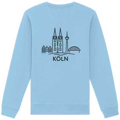 Köln Skyline (großer Druck auf dem Rücken) - Organic Basic Unisex Sweatshirt