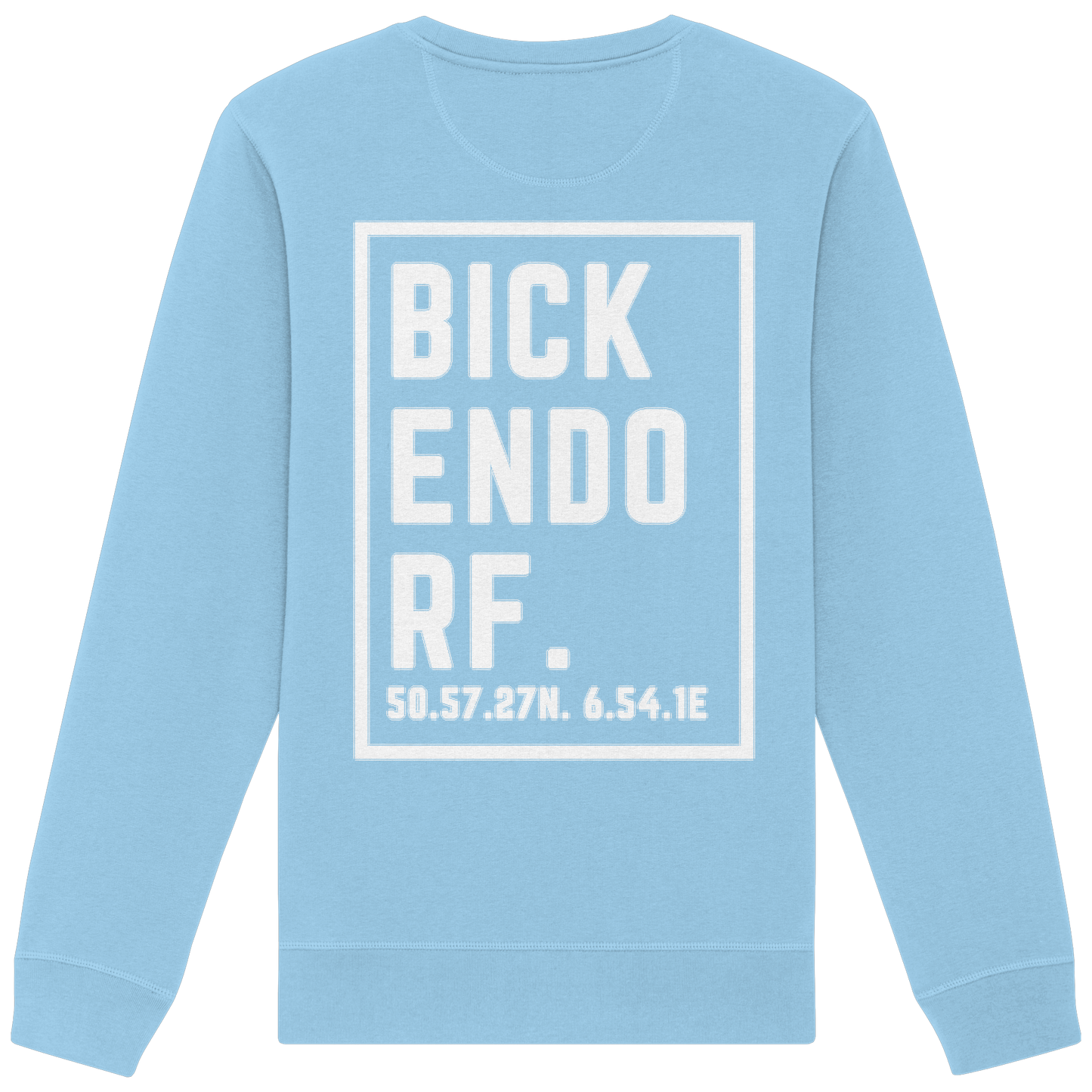 Bickendorf Koordinaten (großer Druck auf dem Rücken) - Organic Basic Unisex Sweatshirt