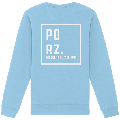 Porz Koordinaten (großer Druck Rücken) - Organic Basic Unisex Sweatshirt