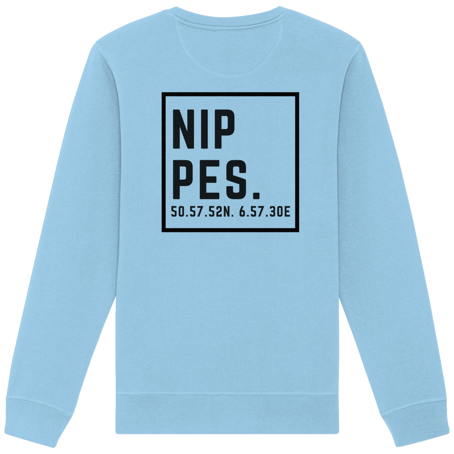 Nippes Koordinaten (großer Druck auf dem Rücken) - Organic Basic Unisex Sweatshirt
