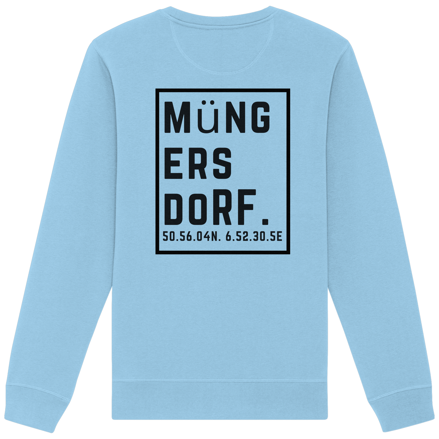 Müngersdorf Koordinaten (großer Druck auf dem Rücken) - Organic Basic Unisex Sweatshirt