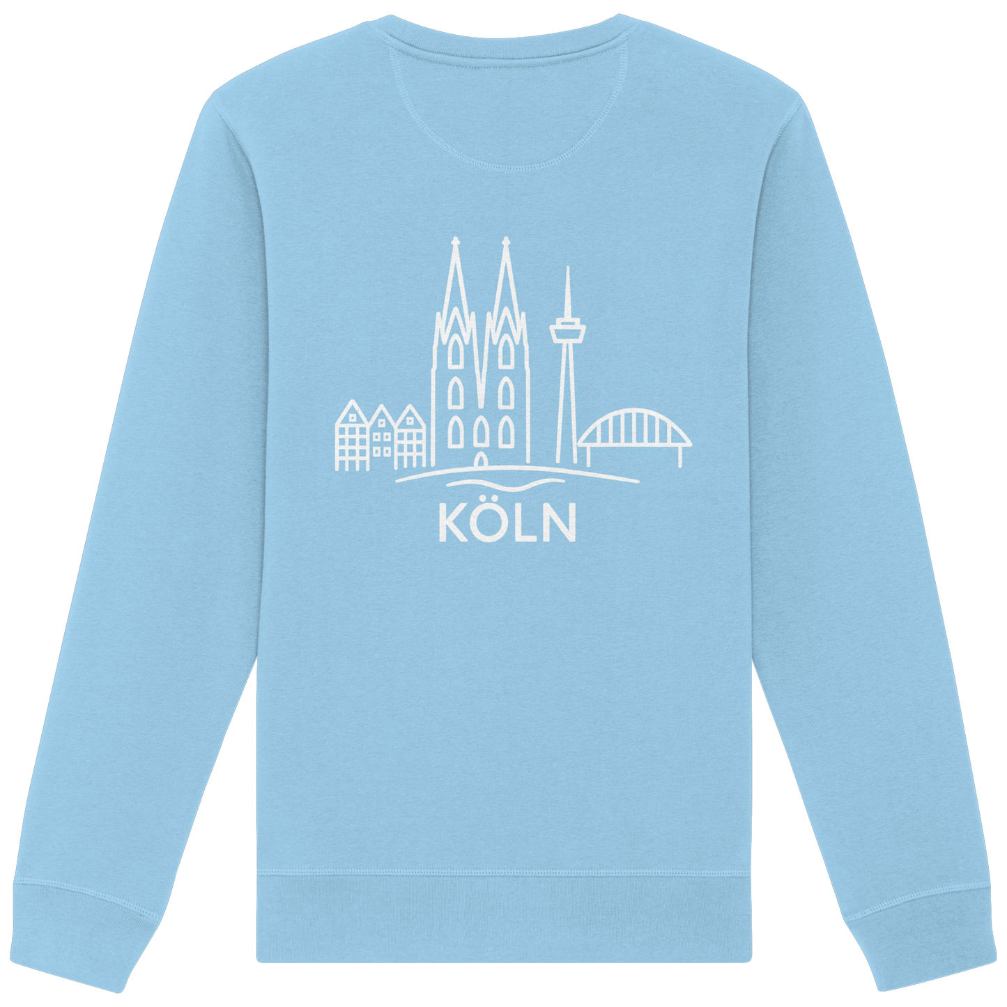 Köln Skyline (großer Druck auf dem Rücken) - Organic Basic Unisex Sweatshirt