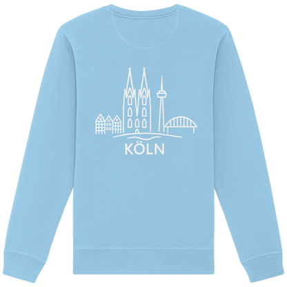 Köln Skyline (großer Druck auf dem Rücken) - Organic Basic Unisex Sweatshirt