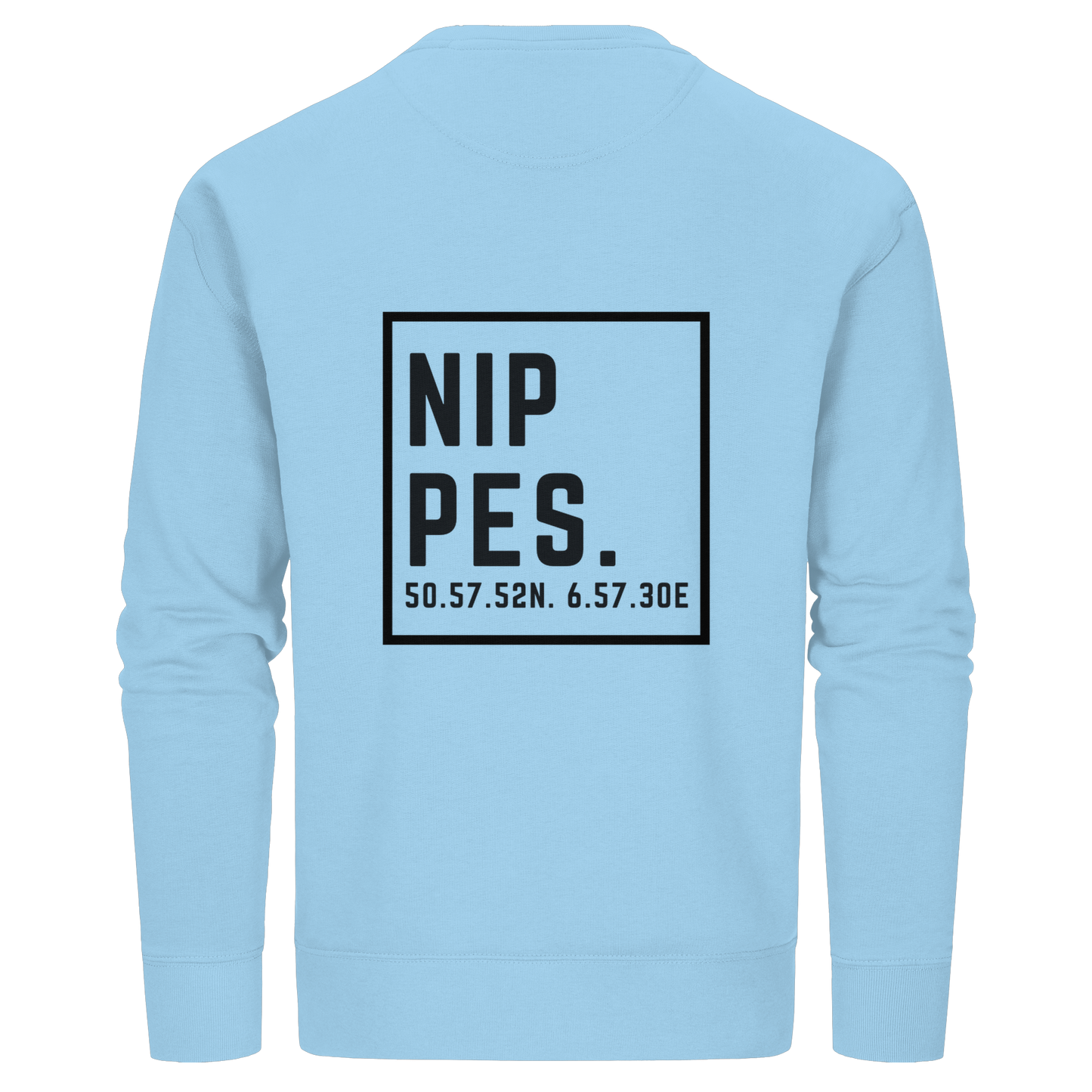 Nippes Koordinaten (großer Druck auf dem Rücken) - Organic Basic Unisex Sweatshirt