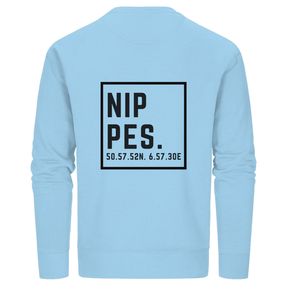 Nippes Koordinaten (großer Druck auf dem Rücken) - Organic Basic Unisex Sweatshirt