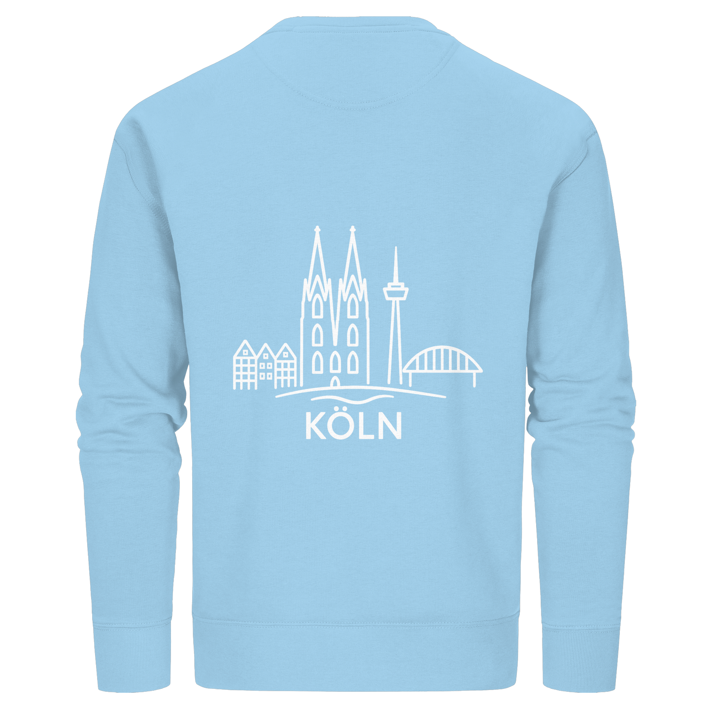 Köln Skyline (großer Druck auf dem Rücken) - Organic Basic Unisex Sweatshirt