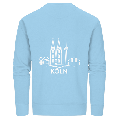 Köln Skyline (großer Druck auf dem Rücken) - Organic Basic Unisex Sweatshirt