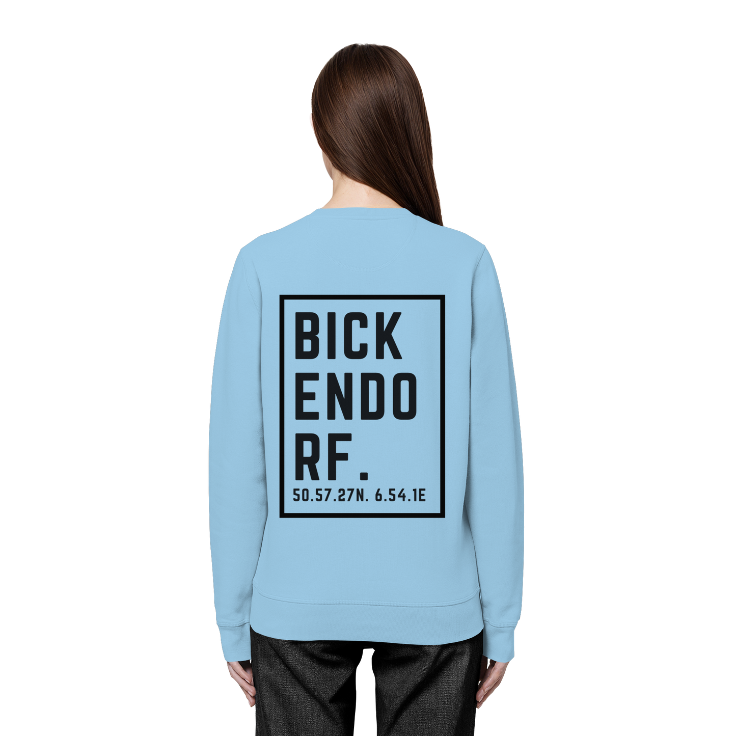 Bickendorf Koordinaten (großer Druck auf dem Rücken) - Organic Basic Unisex Sweatshirt