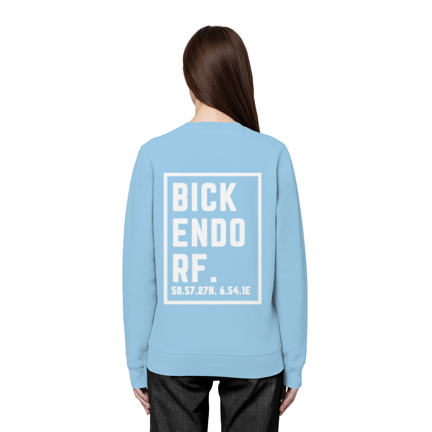 Bickendorf Koordinaten (großer Druck auf dem Rücken) - Organic Basic Unisex Sweatshirt