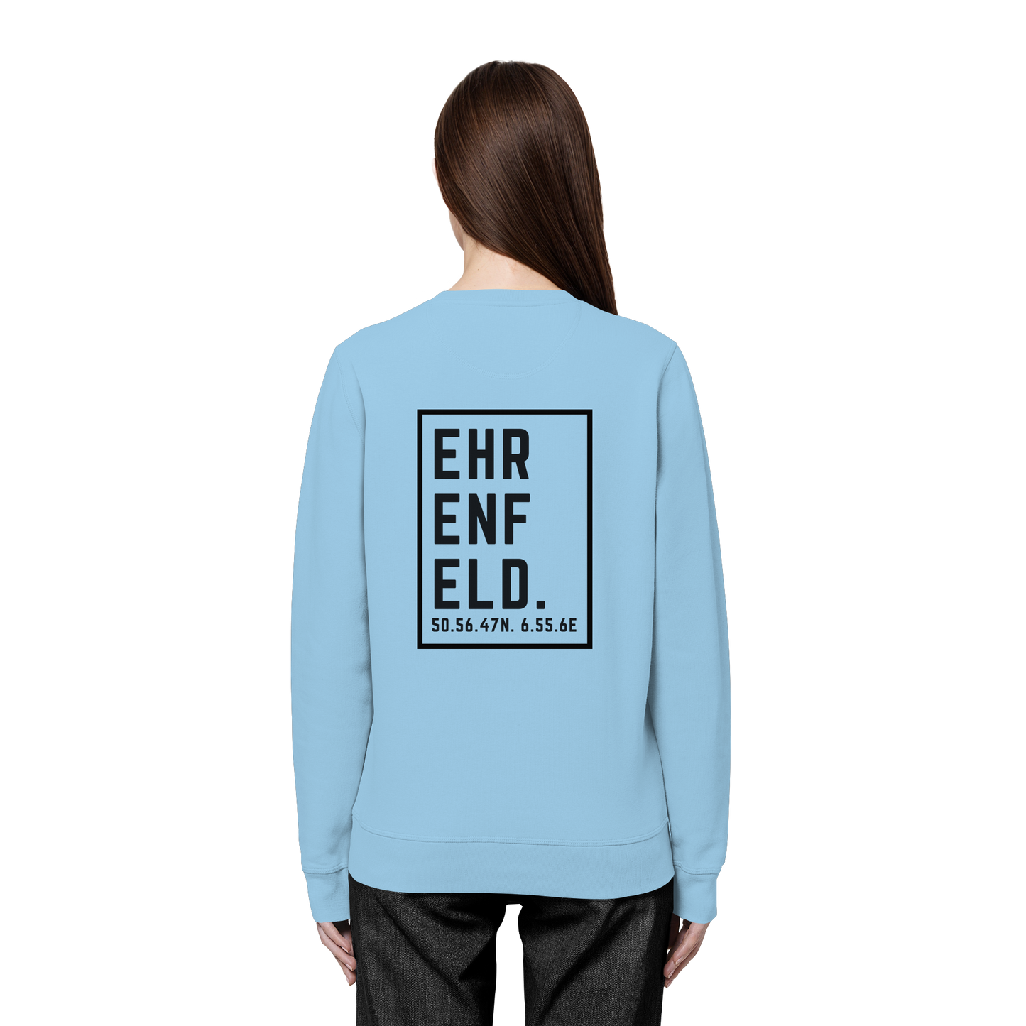 Ehrenfeld Koordinaten (großer Druck auf dem Rücken) - Organic Basic Unisex Sweatshirt