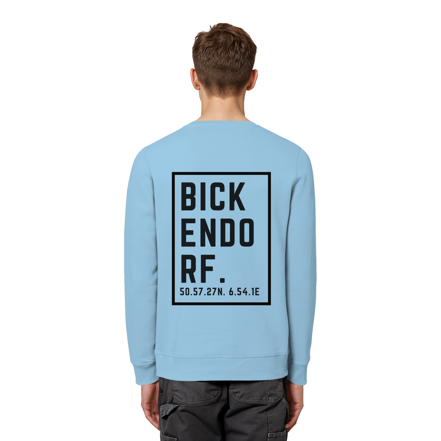 Bickendorf Koordinaten (großer Druck auf dem Rücken) - Organic Basic Unisex Sweatshirt