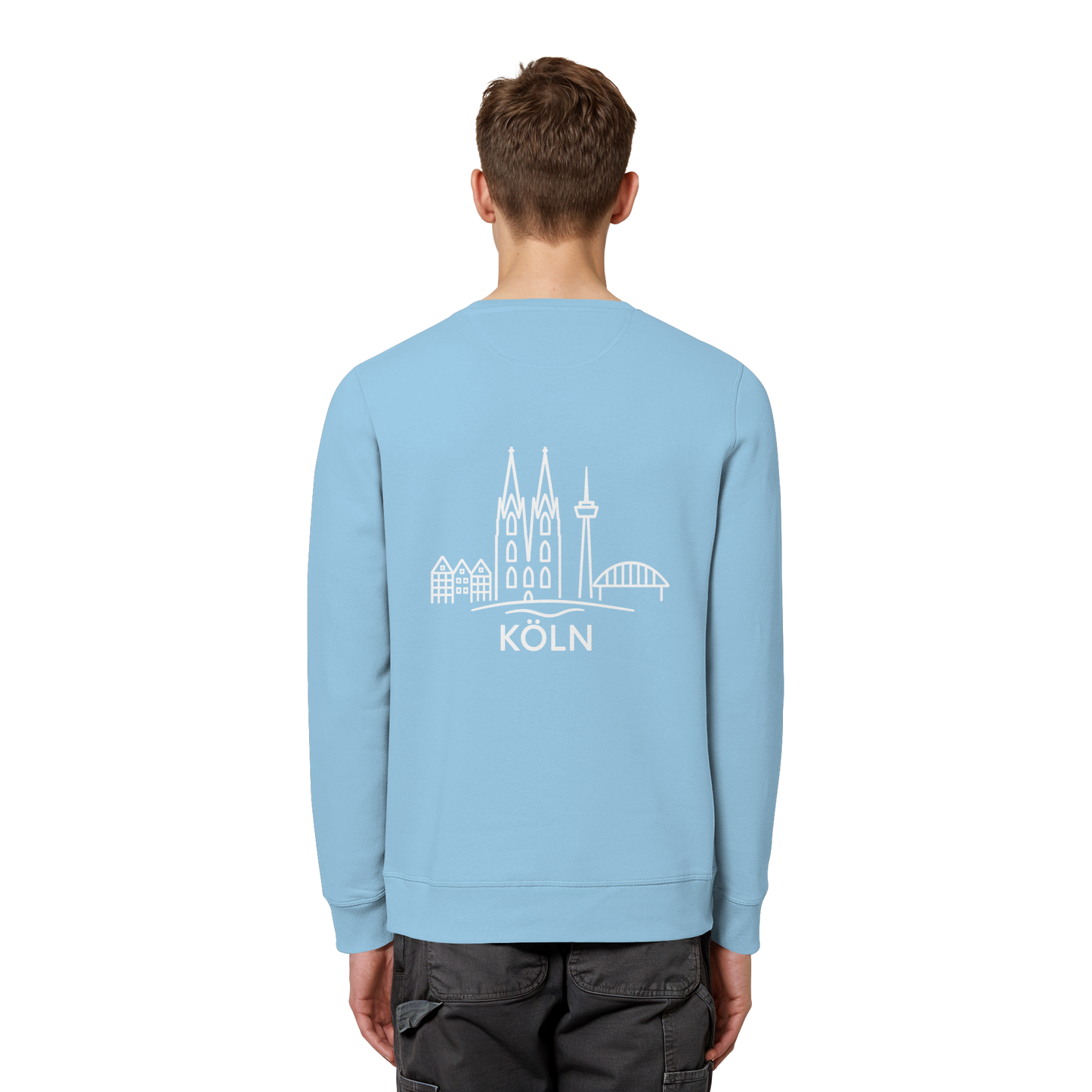Köln Skyline (großer Druck auf dem Rücken) - Organic Basic Unisex Sweatshirt