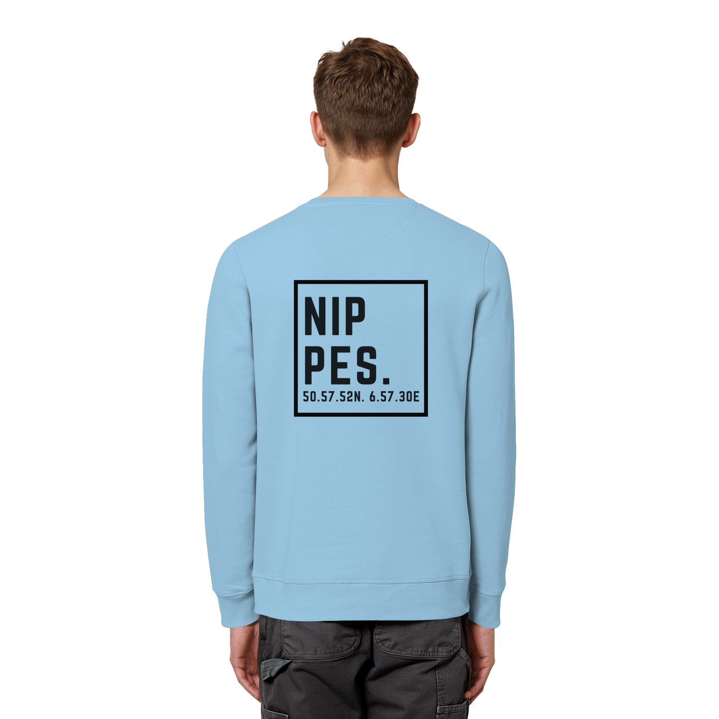 Nippes Koordinaten (großer Druck auf dem Rücken) - Organic Basic Unisex Sweatshirt
