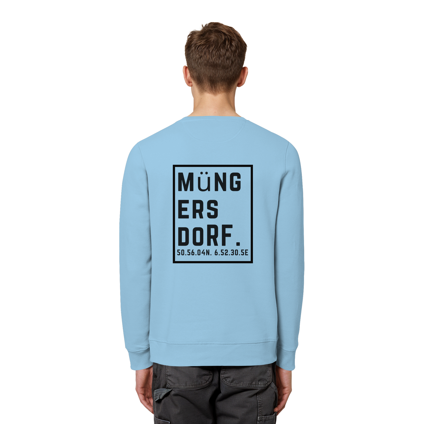 Müngersdorf Koordinaten (großer Druck auf dem Rücken) - Organic Basic Unisex Sweatshirt