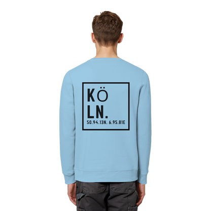 Köln Koordinaten (großer Druck auf dem Rücken) - Organic Basic Unisex Sweatshirt
