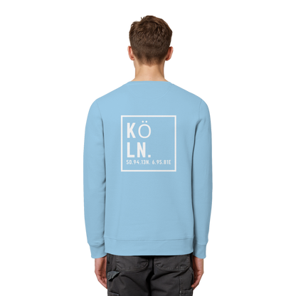 Köln Koordinaten (großer Druck auf dem Rücken) - Organic Basic Unisex Sweatshirt