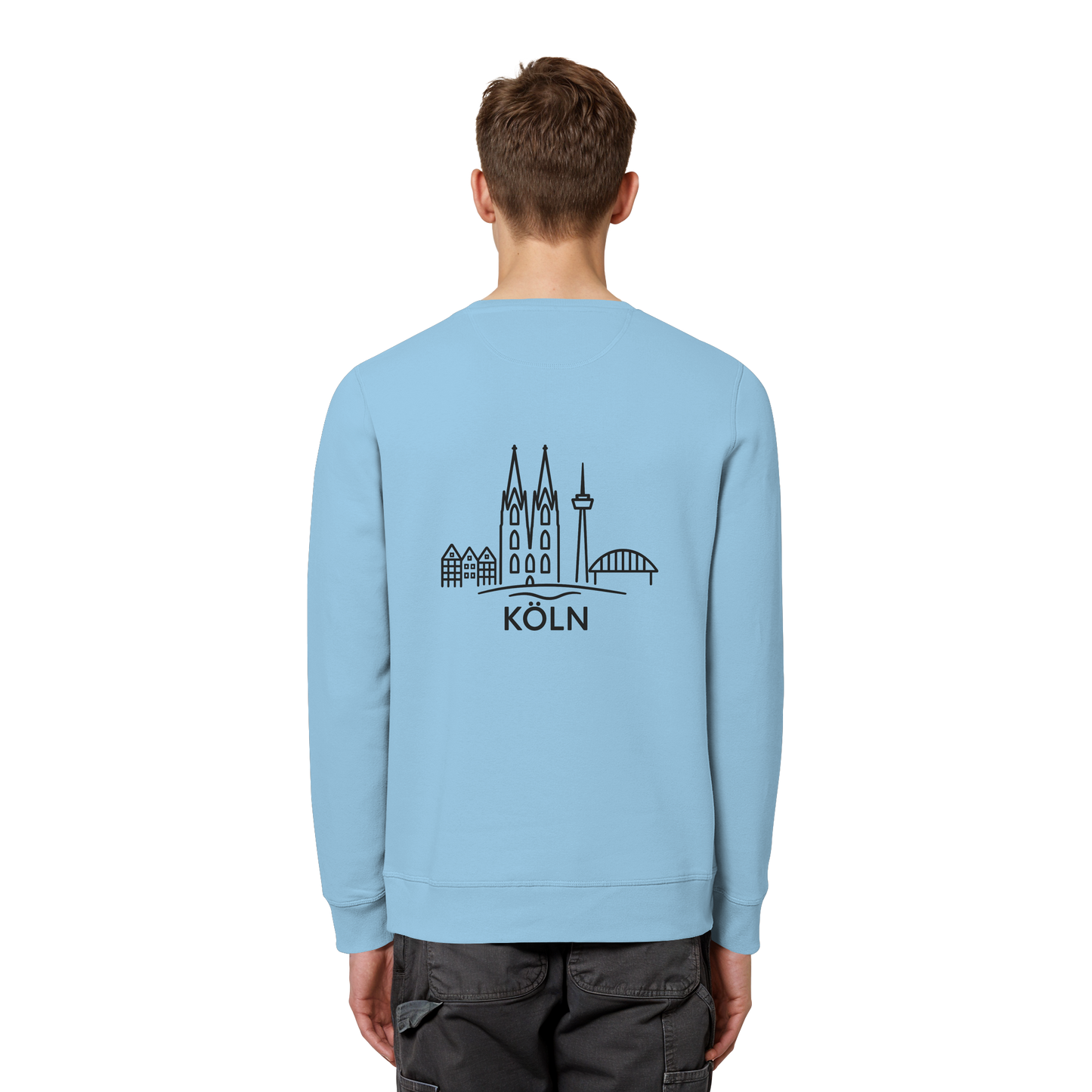 Köln Skyline (großer Druck auf dem Rücken) - Organic Basic Unisex Sweatshirt
