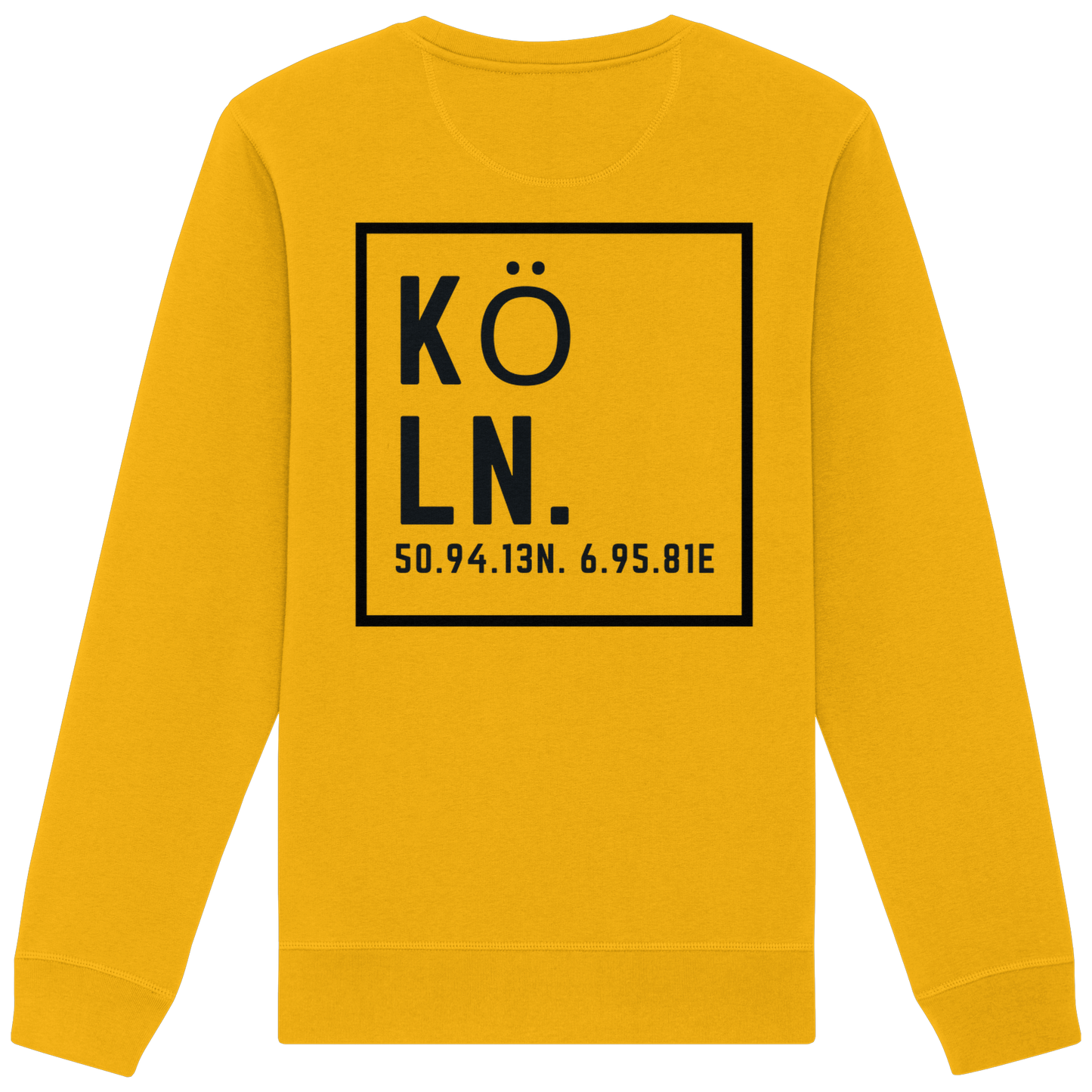 Köln Koordinaten (großer Druck auf dem Rücken) - Organic Basic Unisex Sweatshirt