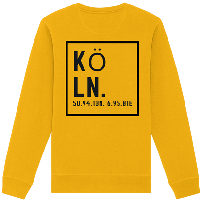 Köln Koordinaten (großer Druck auf dem Rücken) - Organic Basic Unisex Sweatshirt
