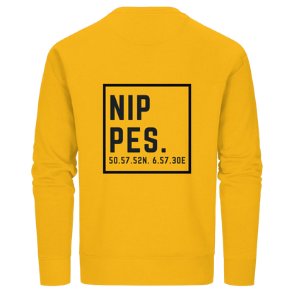 Nippes Koordinaten (großer Druck auf dem Rücken) - Organic Basic Unisex Sweatshirt