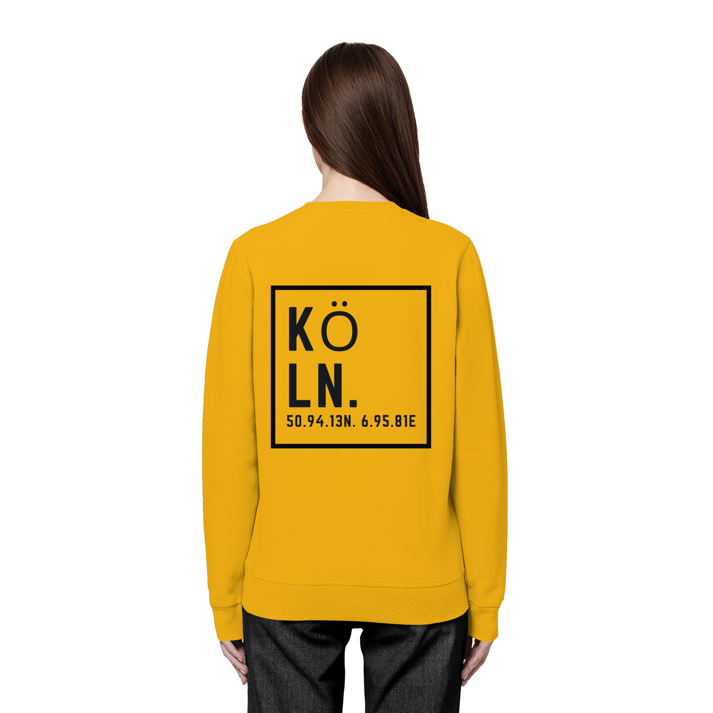 Köln Koordinaten (großer Druck auf dem Rücken) - Organic Basic Unisex Sweatshirt