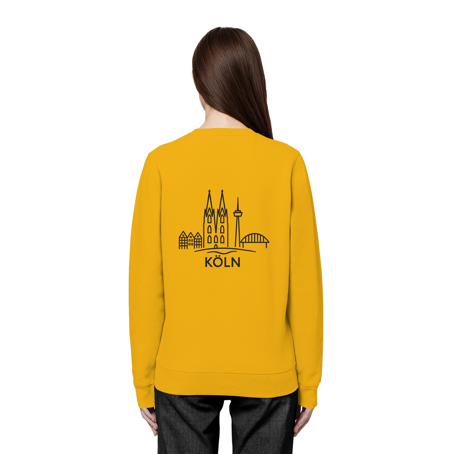 Köln Skyline (großer Druck auf dem Rücken) - Organic Basic Unisex Sweatshirt