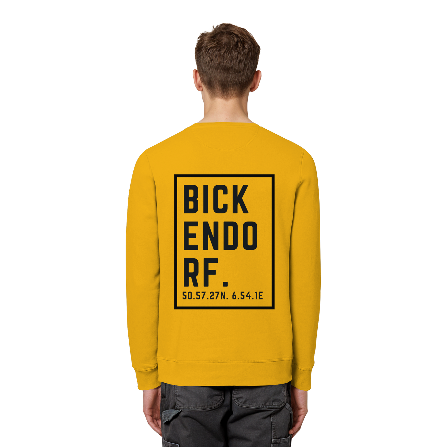 Bickendorf Koordinaten (großer Druck auf dem Rücken) - Organic Basic Unisex Sweatshirt