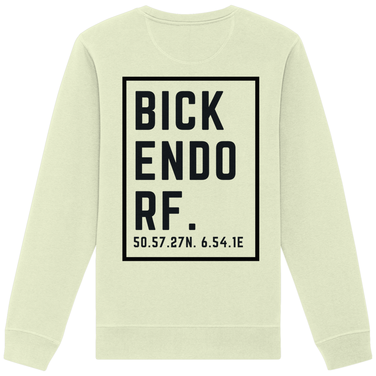 Bickendorf Koordinaten (großer Druck auf dem Rücken) - Organic Basic Unisex Sweatshirt