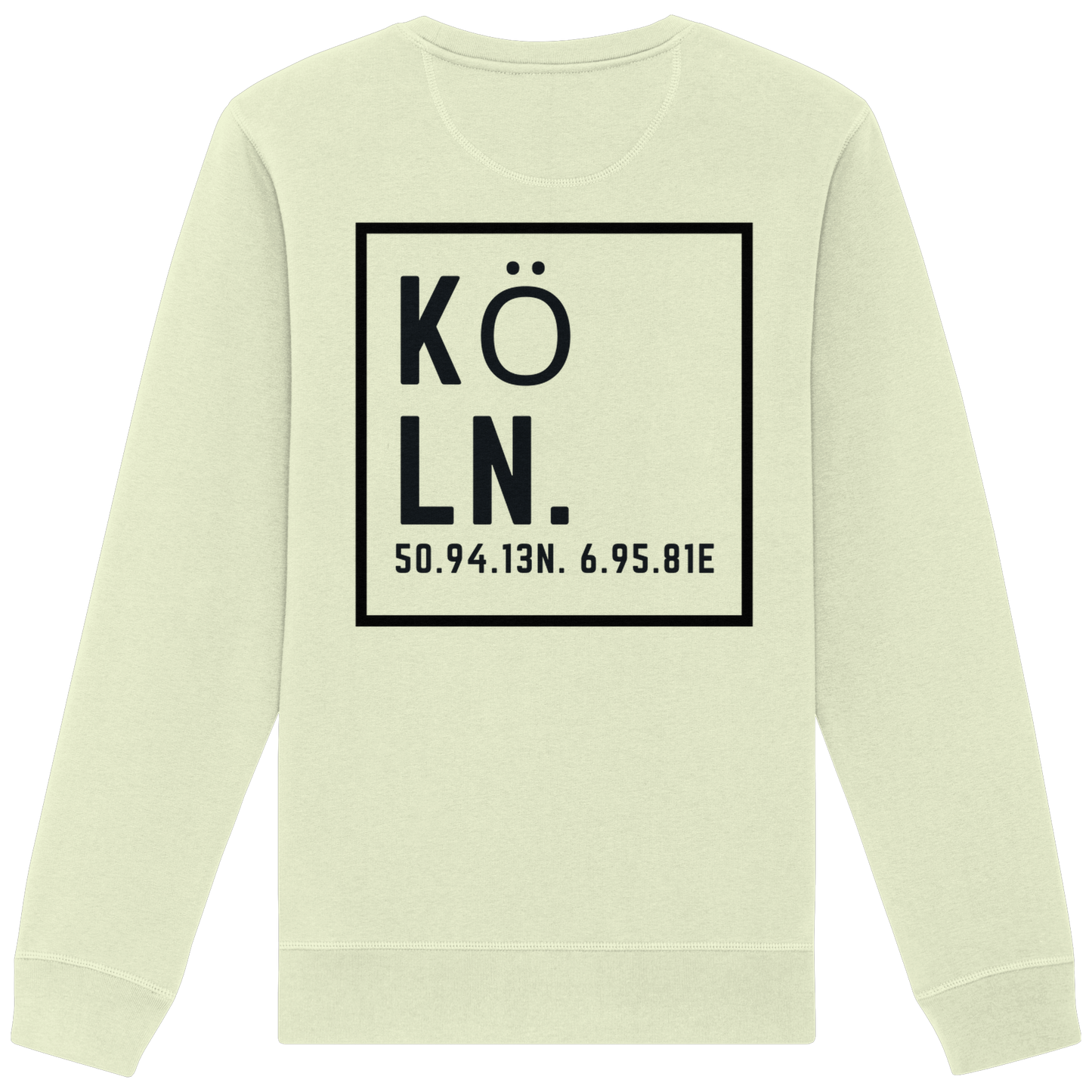 Köln Koordinaten (großer Druck auf dem Rücken) - Organic Basic Unisex Sweatshirt