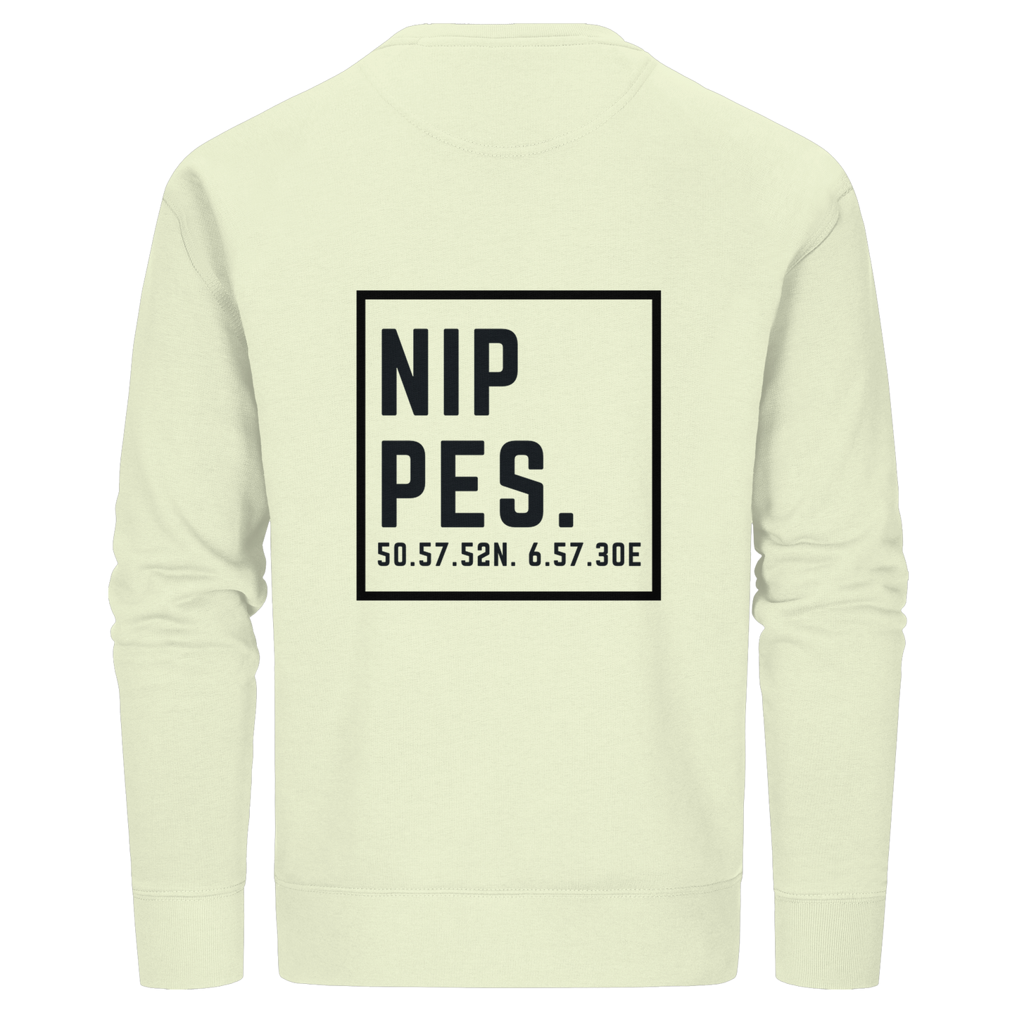 Nippes Koordinaten (großer Druck auf dem Rücken) - Organic Basic Unisex Sweatshirt