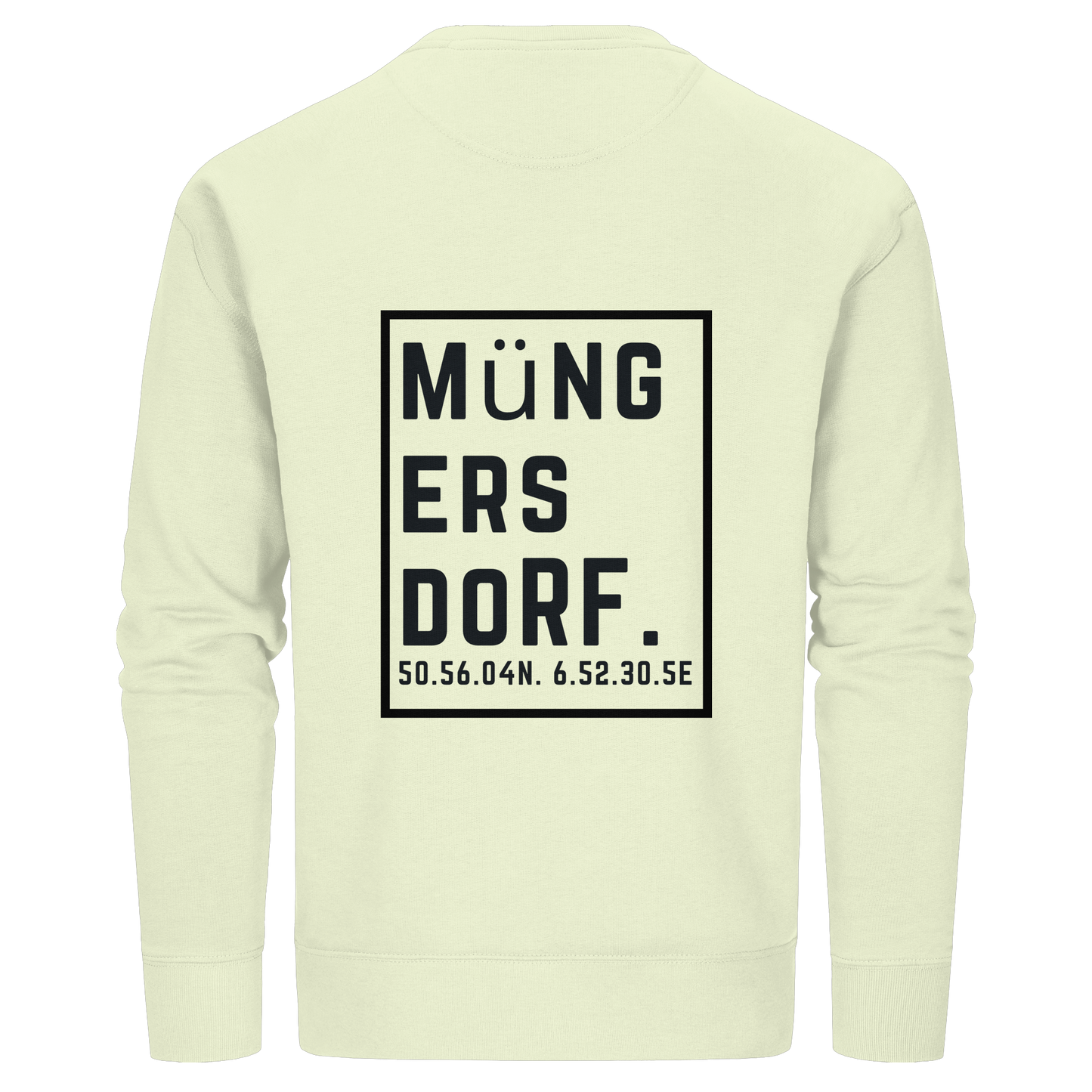 Müngersdorf Koordinaten (großer Druck auf dem Rücken) - Organic Basic Unisex Sweatshirt