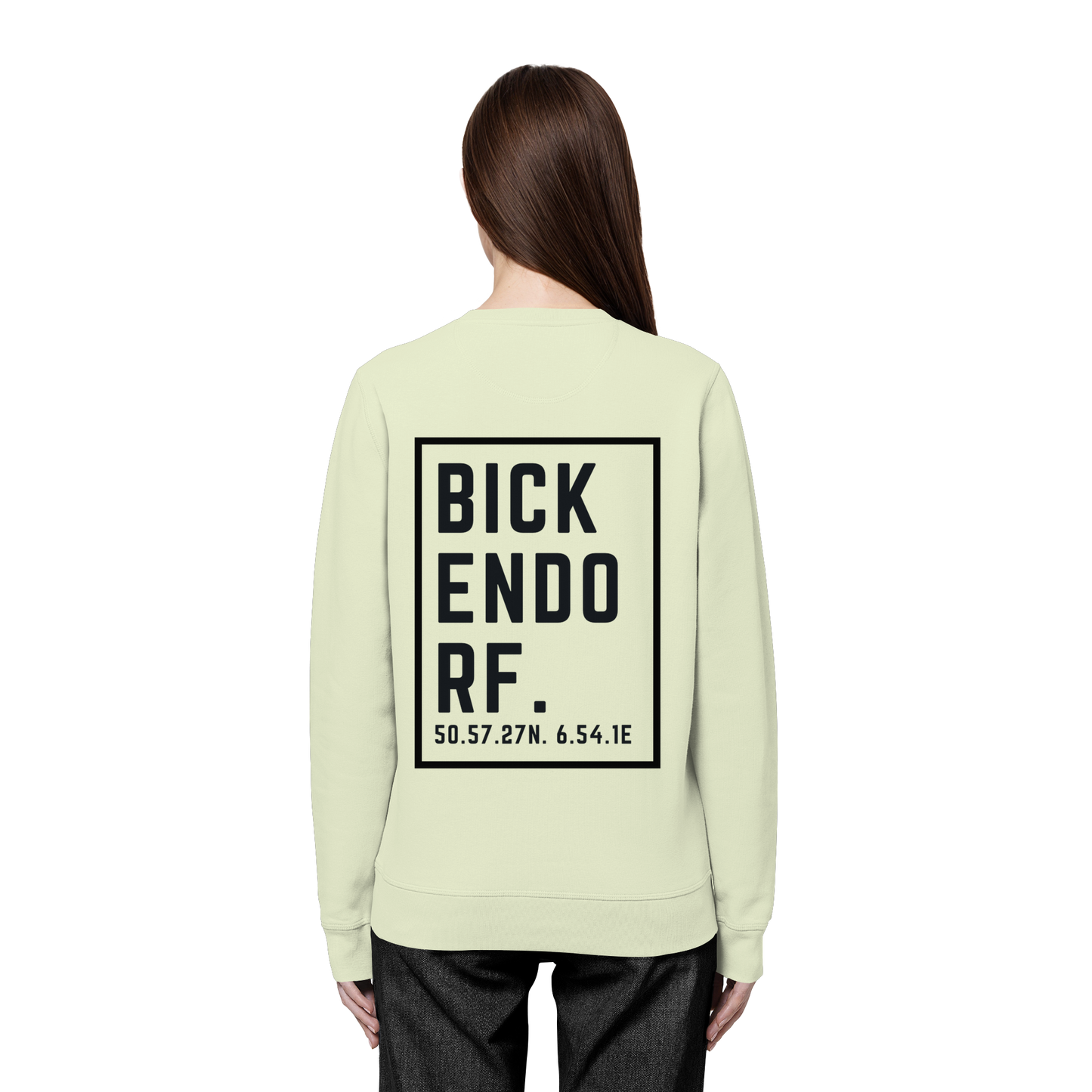 Bickendorf Koordinaten (großer Druck auf dem Rücken) - Organic Basic Unisex Sweatshirt