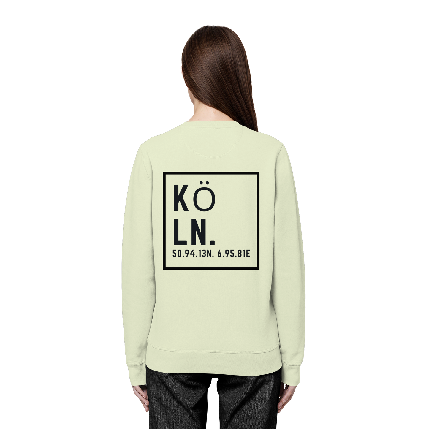 Köln Koordinaten (großer Druck auf dem Rücken) - Organic Basic Unisex Sweatshirt