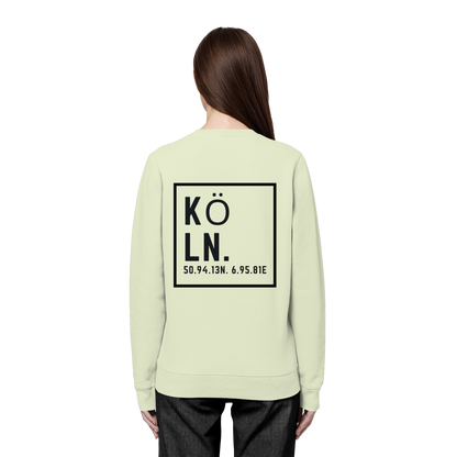 Köln Koordinaten (großer Druck auf dem Rücken) - Organic Basic Unisex Sweatshirt