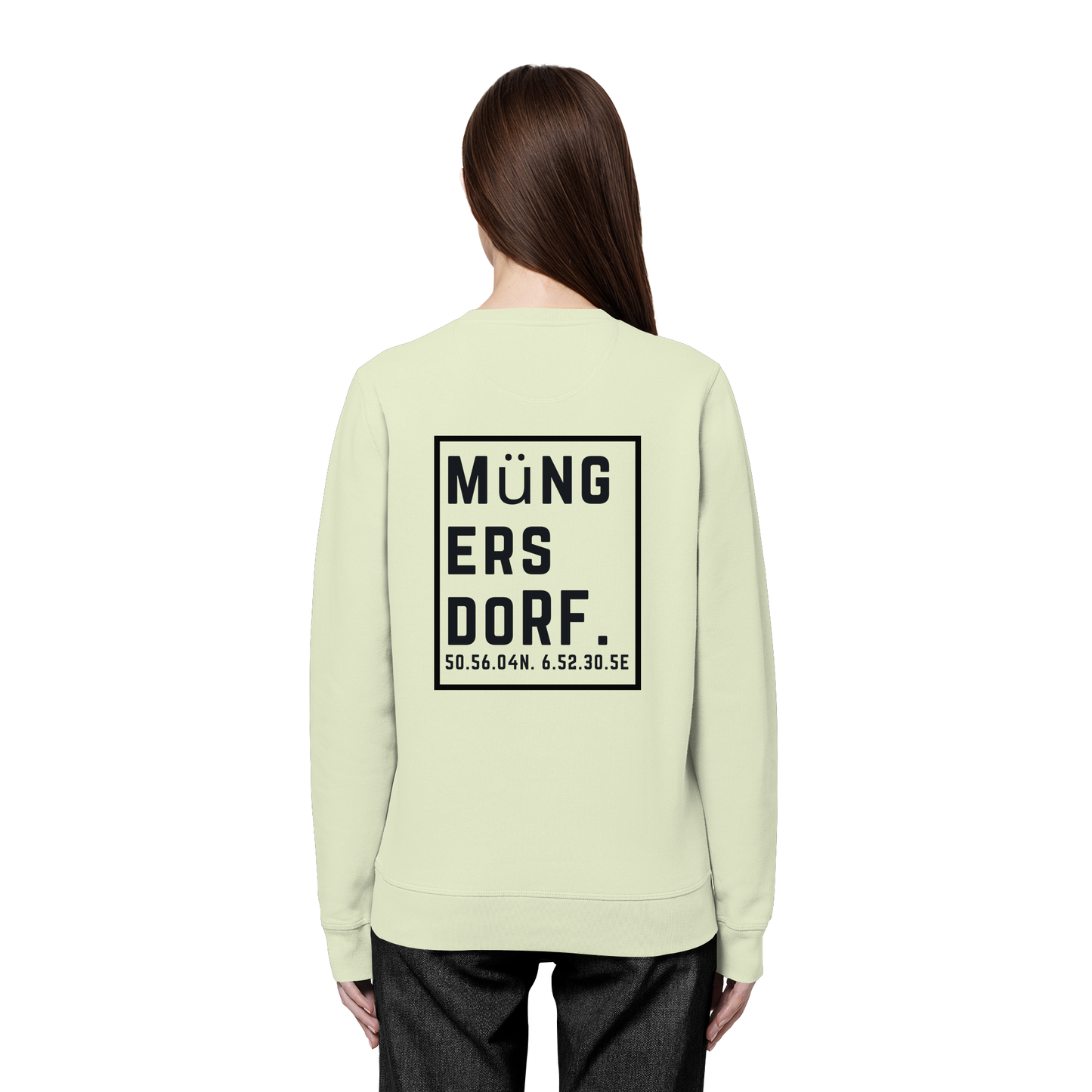 Müngersdorf Koordinaten (großer Druck auf dem Rücken) - Organic Basic Unisex Sweatshirt