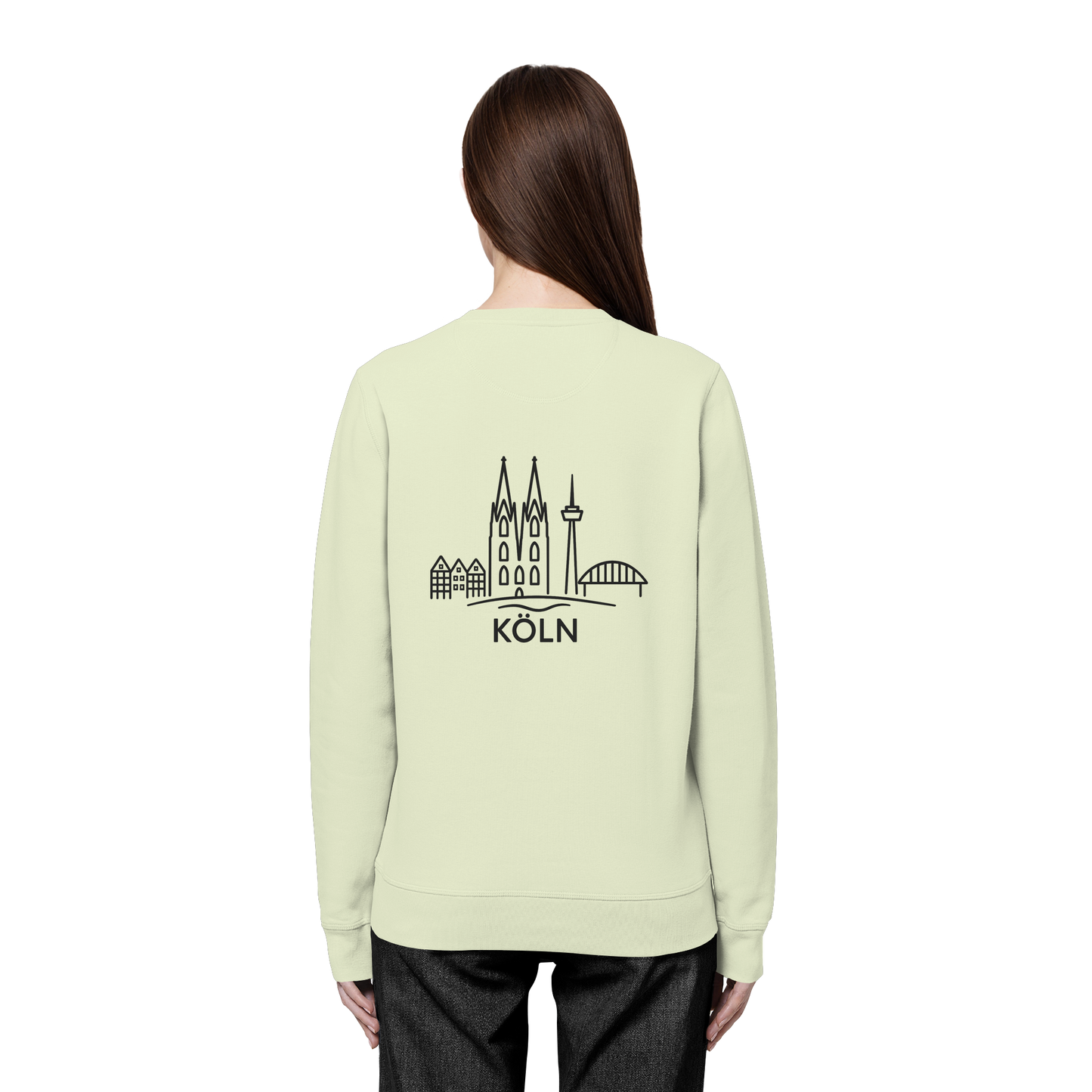 Köln Skyline (großer Druck auf dem Rücken) - Organic Basic Unisex Sweatshirt