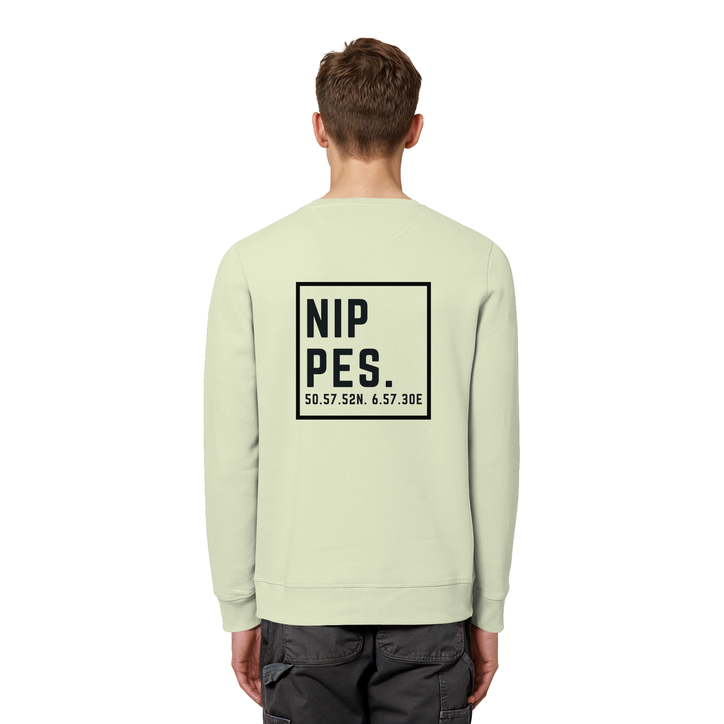 Nippes Koordinaten (großer Druck auf dem Rücken) - Organic Basic Unisex Sweatshirt
