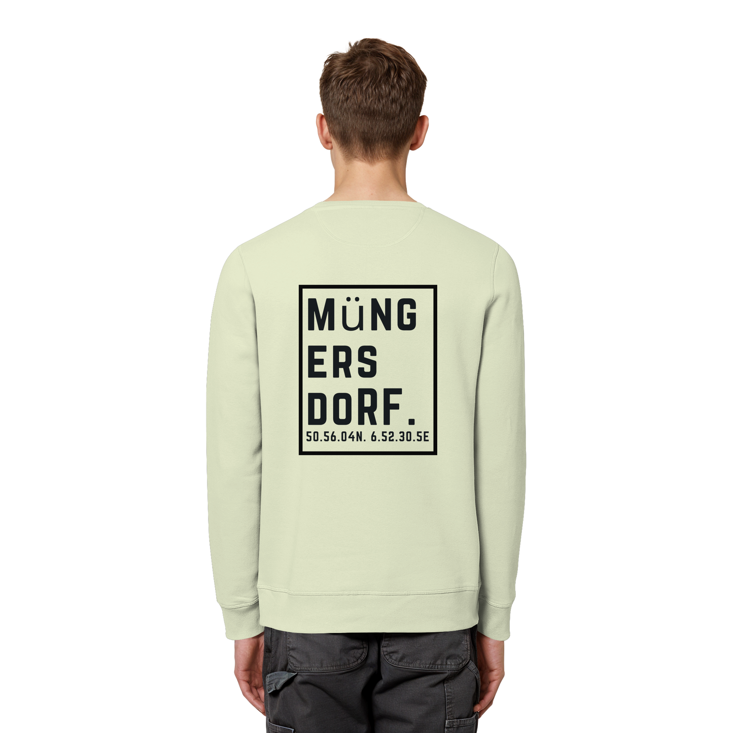 Müngersdorf Koordinaten (großer Druck auf dem Rücken) - Organic Basic Unisex Sweatshirt